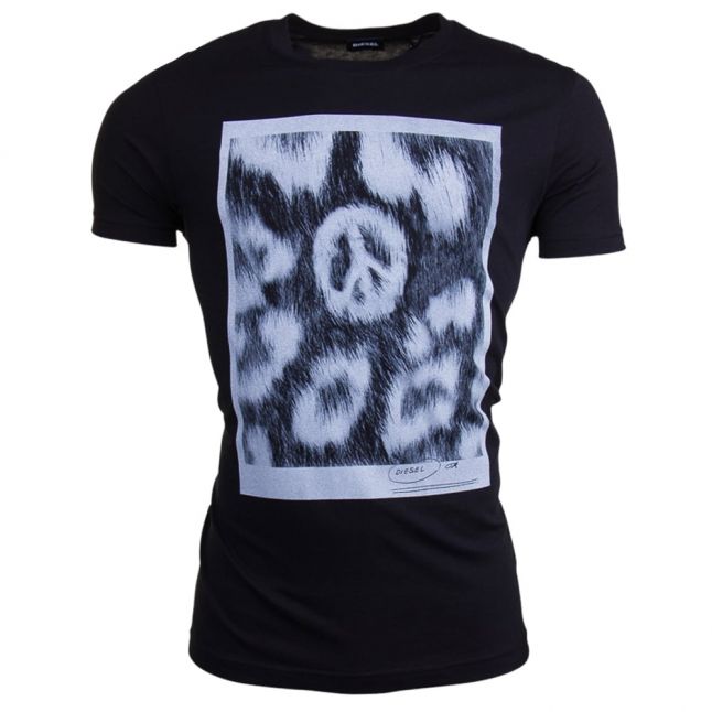 Mens Black T-Diego-RK S/s T Shirt