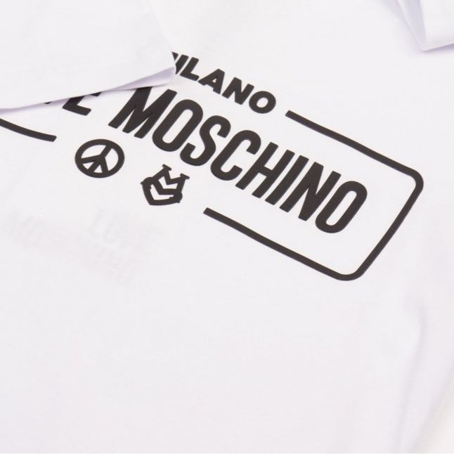 Mens Optical White Chest Logo Milan Slim S/s T Shirt