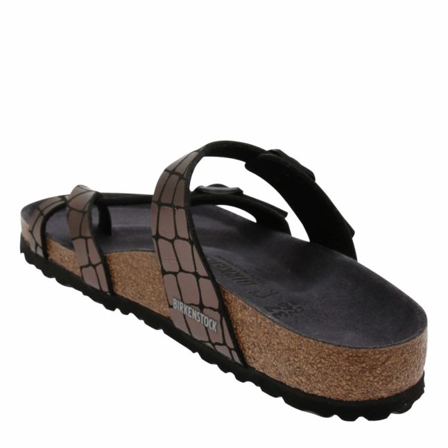 Womens Black Mayari Gator Gleam Sandals