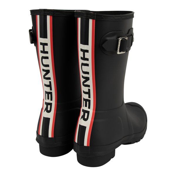 Womens Black Tri Colour Backstrap Boots