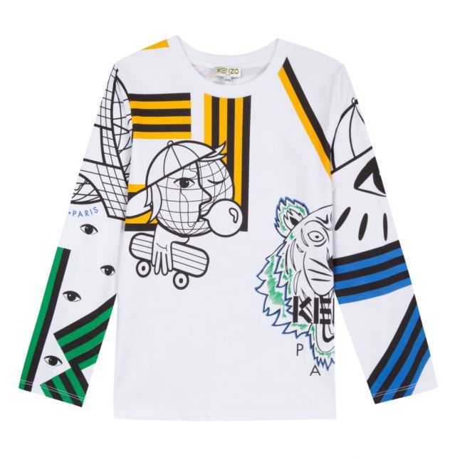 Boys Opticial White Cosmic Eugenio L/s T Shirt