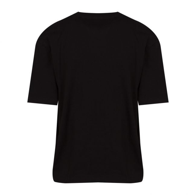 Womens Black Linear Logo S/s T Shirt