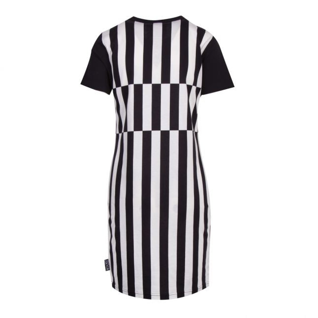 Womens White Colour Jewel Stripe S/s Dress