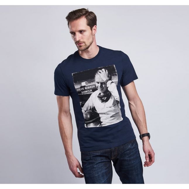 Steve McQueen™ Collection Mens Navy Close Up S/s T Shirt