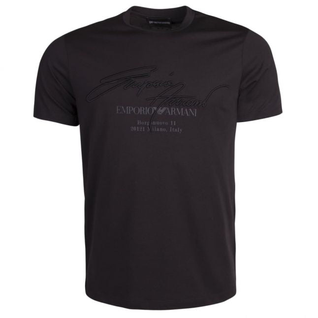 Mens Black Signature Logo S/s T Shirt