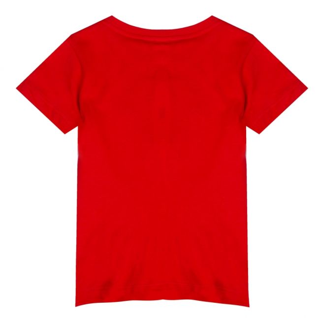 Boys Red Classic Branded S/s T Shirt