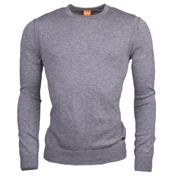 Mens Light Pastel Grey Albonon Knitted Jumper