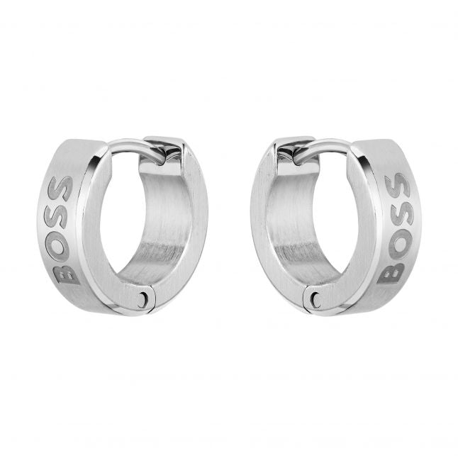 Mens Silver Odell Huggie Earrings