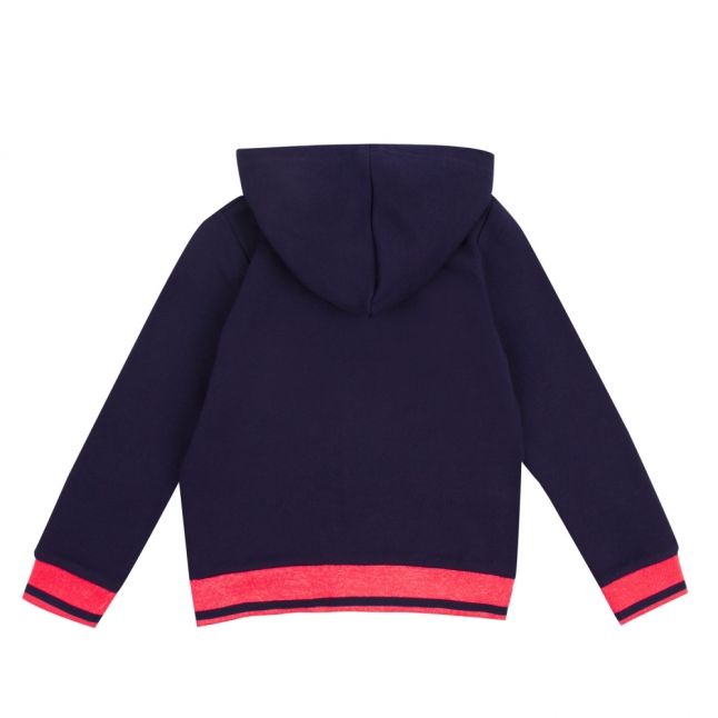 Girls Navy Mini Heart Hooded Tracksuit