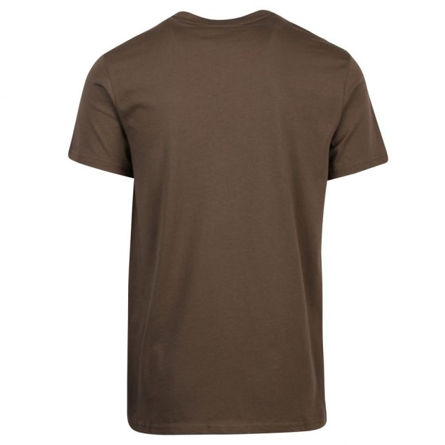 Mens Khaki Big Logo Beach Regular Fit S/s T Shirt