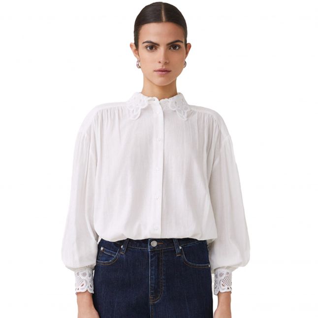 Womens Blanc Leyla Embroidered Blouse