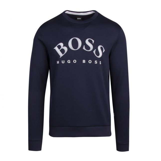 Athleisure Mens Navy/White Salbo Crew Sweat Top