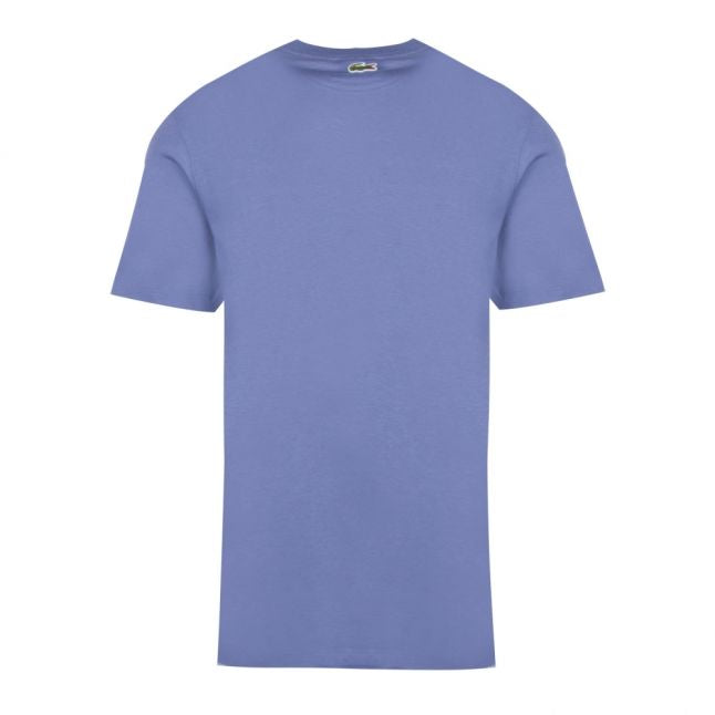 Mens Mid Blue Embroidered Croc S/s T Shirt