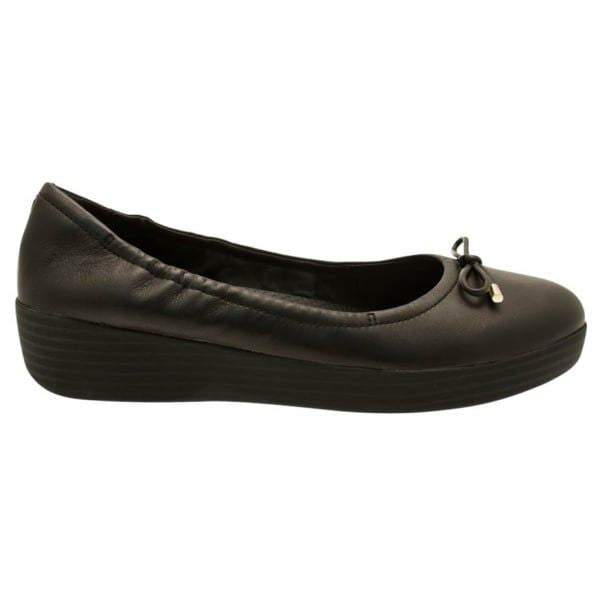 Womens Black Superbendy™ Ballerina Shoes