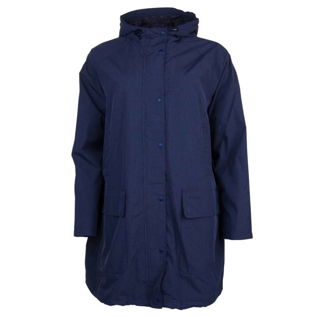 Heritage Womens Navy Bedale Long Hooded Jacket