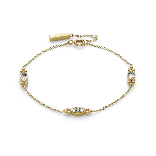 Womens	Gold Dainty Marquise Bracelet