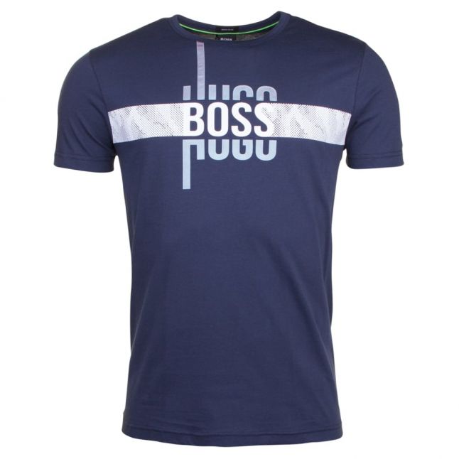 Athleisure Mens Navy Tee 2 Logo S/s T Shirt