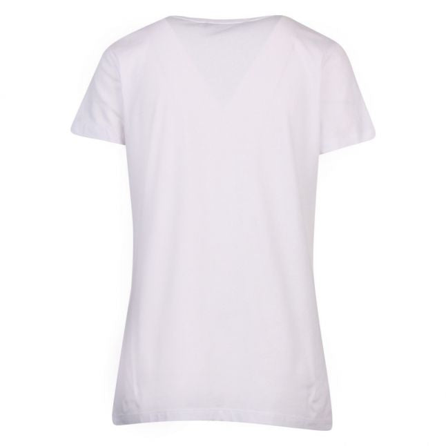 Womens Optical White Crystal Logo S/s T Shirt