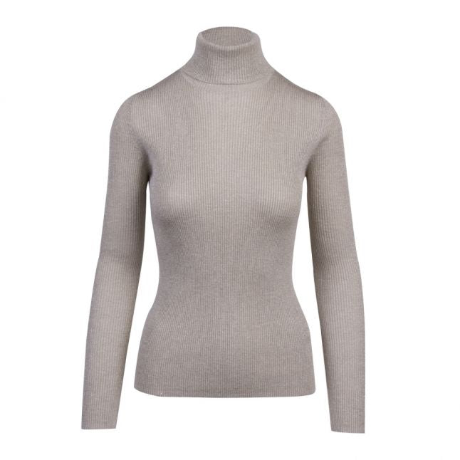 Casual Womens Silver Weylan Lurex Roll Neck Knitted Sweater