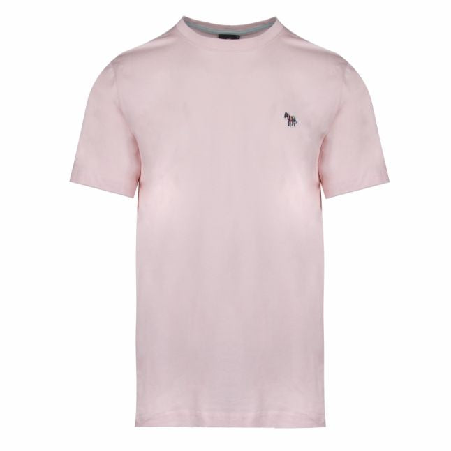 Mens Pale Pink Classic Zebra Regular Fit S/s T Shirt