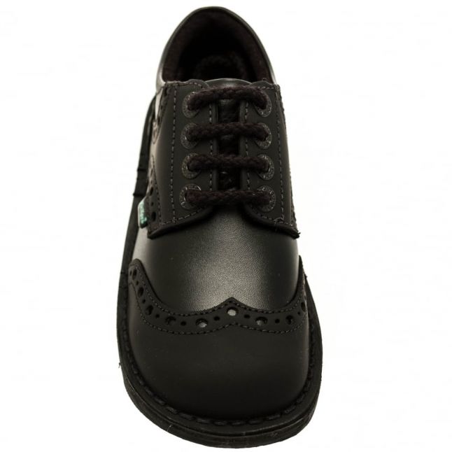 Junior Black Leather Kick Brogman (12.5-2.5)