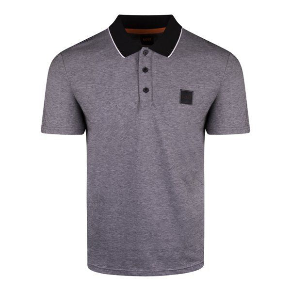 Mens BOSS Black PeOxford S/s Polo