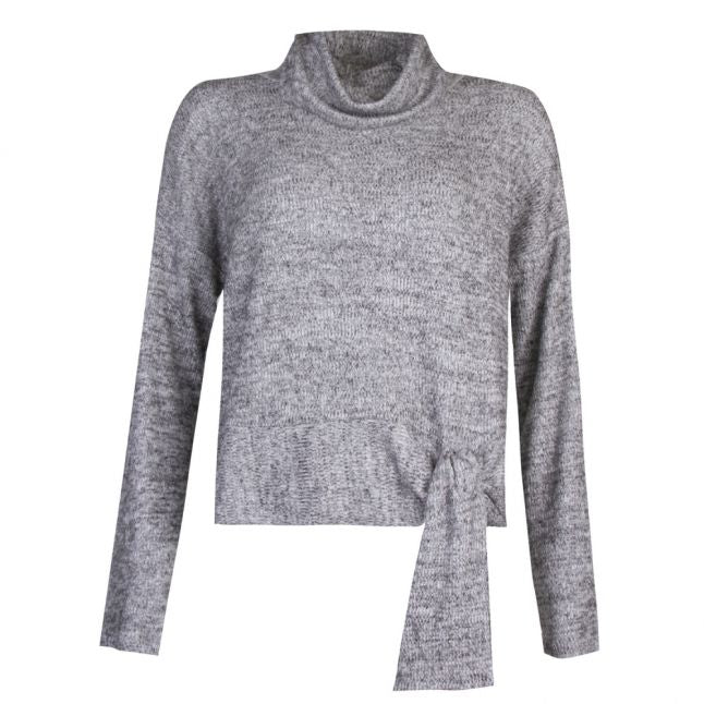 Womens Grey Melange Vihimla Tie Side Knitted Top