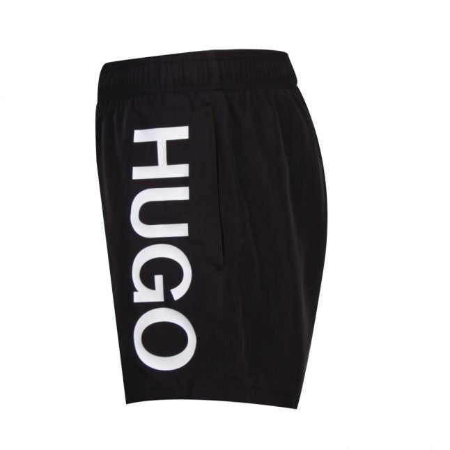 Mens Black Abas Logo Swim Shorts