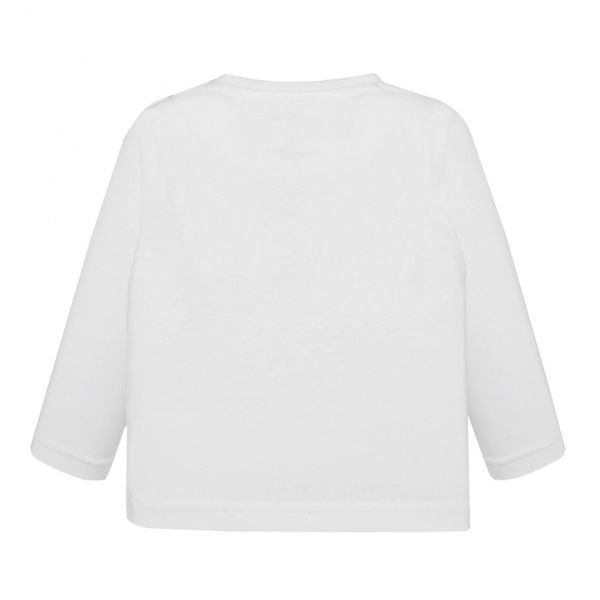 Infant White Branded Oars L/s T Shirt