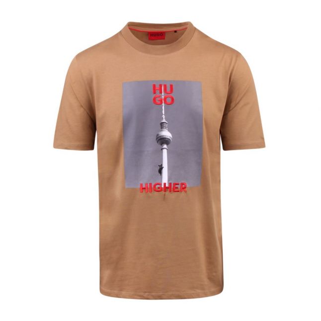 Mens HUGO Light/Pastel Brown Dunnie S/s T-Shirt