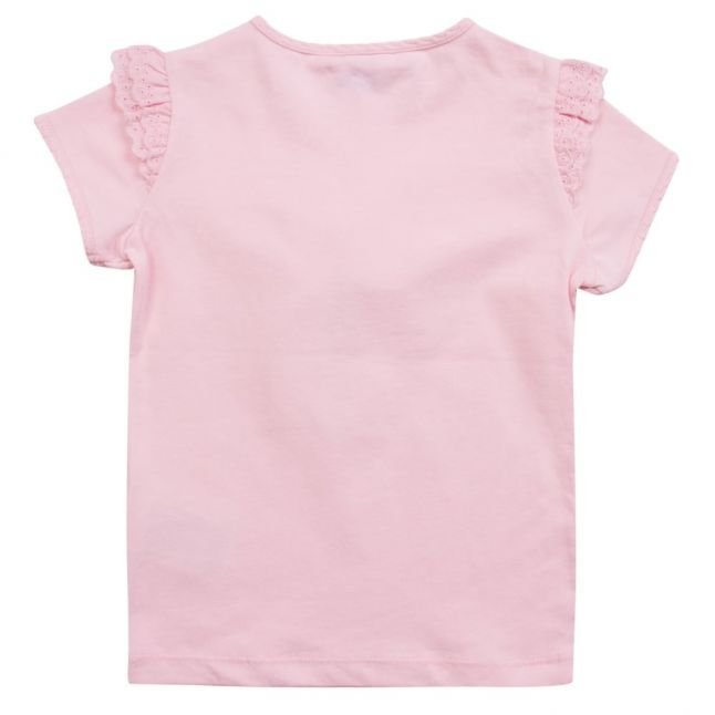 Girls Rose Embroidered Floral S/s T Shirt