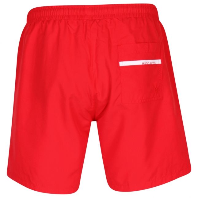 Mens Bright Red Dolphin Side Logo Swim Shorts