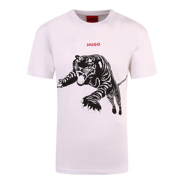 Mens White Darpione Tiger S/s T Shirt