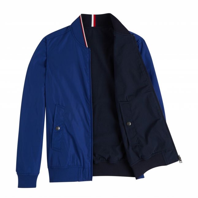 Mens Blue Ink Reversible Bomber Jacket