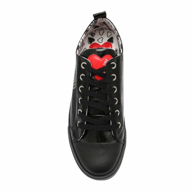 Womens Black Jewel Logo Low Trainers