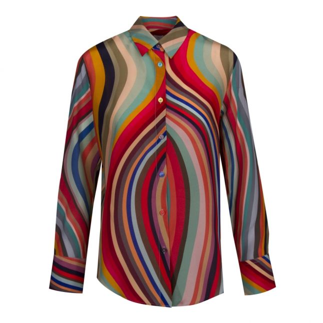 Womens Swirl Silk Blouse