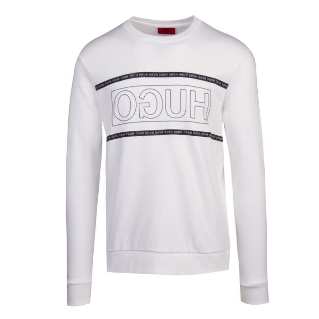 Mens White Dicago193 Crew Sweat Top