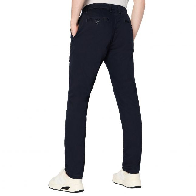 Mens Navy Branded Chino Trousers