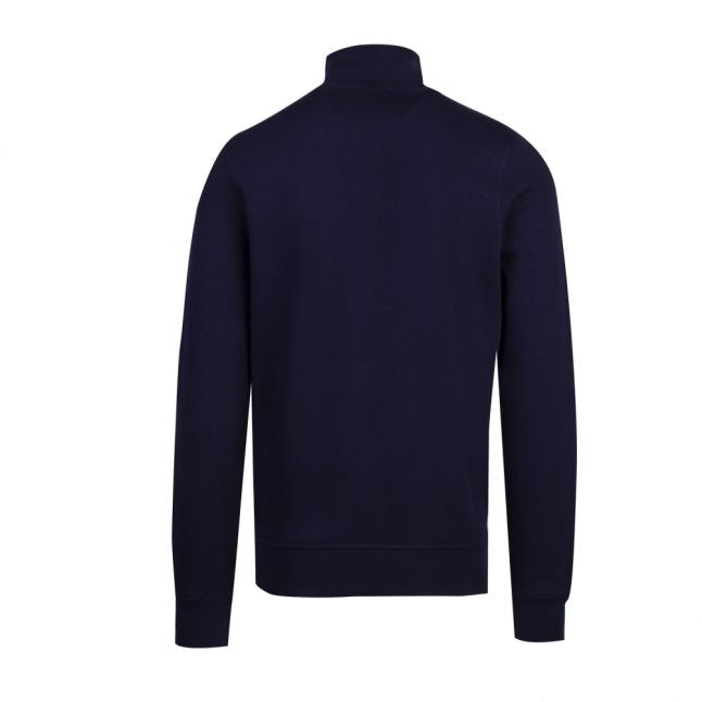 Mens Navy Blue Branded Half Zip Sweat Top