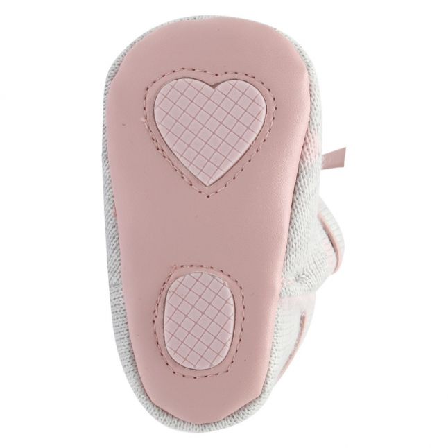 Baby Pearl Knitted Heart Booties (15-19)