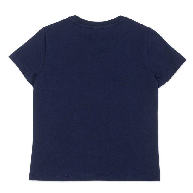 Boys Navy Basic Colour Logo S/s T Shirt