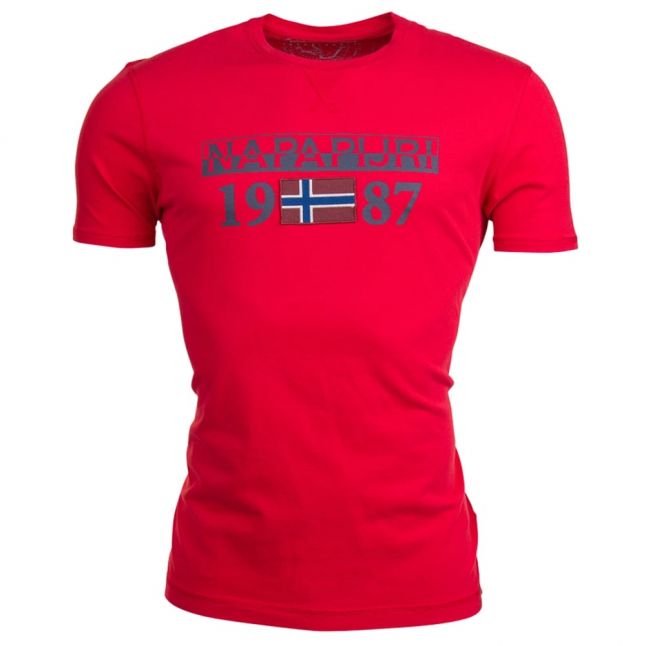 Mens Red Solin S/s T Shirt