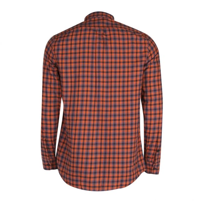 Mens Orange S-Cull-A Check L/s Shirt