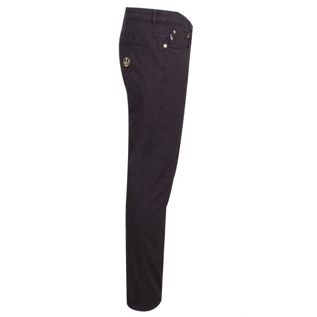 Mens Black Five Pocket Slim Fit Pants