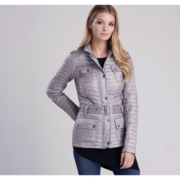 International Womens Opal Grey Leaf Spring Quilted Jacket