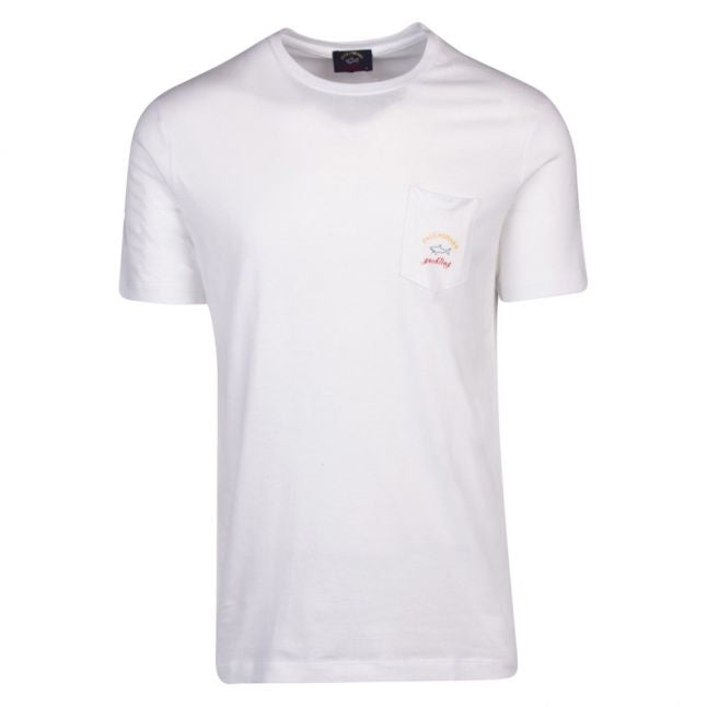 Mens White Classic Pocket Custom Fit S/s T Shirt