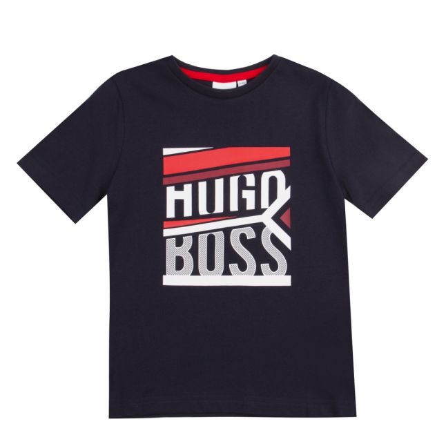 Boys Navy Graphic Logo S/s T Shirt