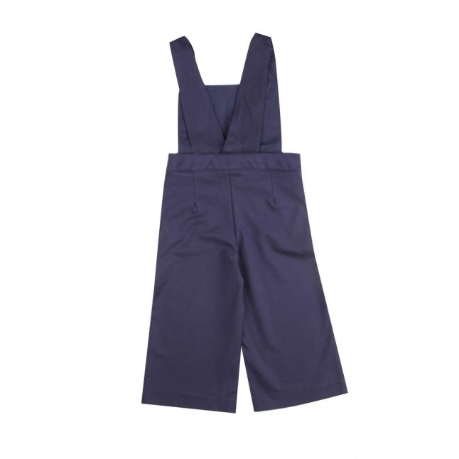 Girls Navy Pinafore Jumpsuit