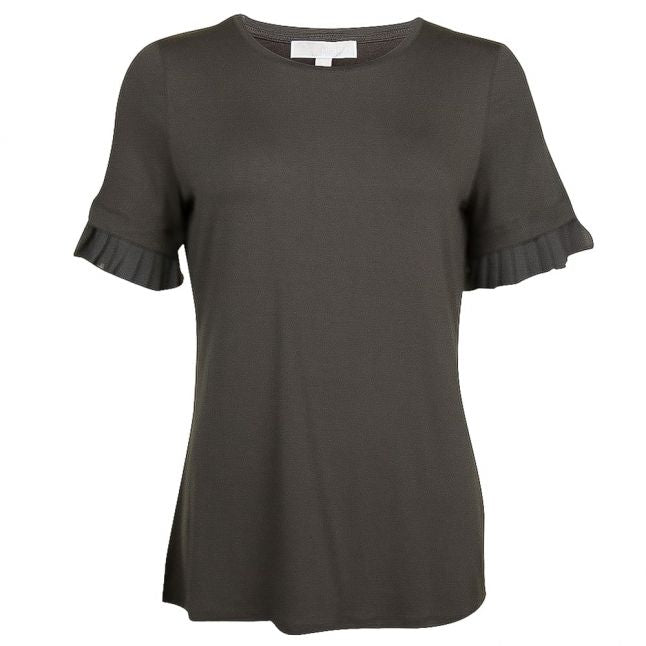 Womens Ivy Pleated Sleeve S/s Tee Shirt