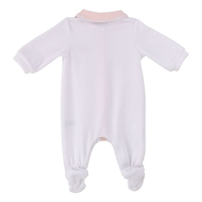 Baby White Soft Logo Tape Babygrow